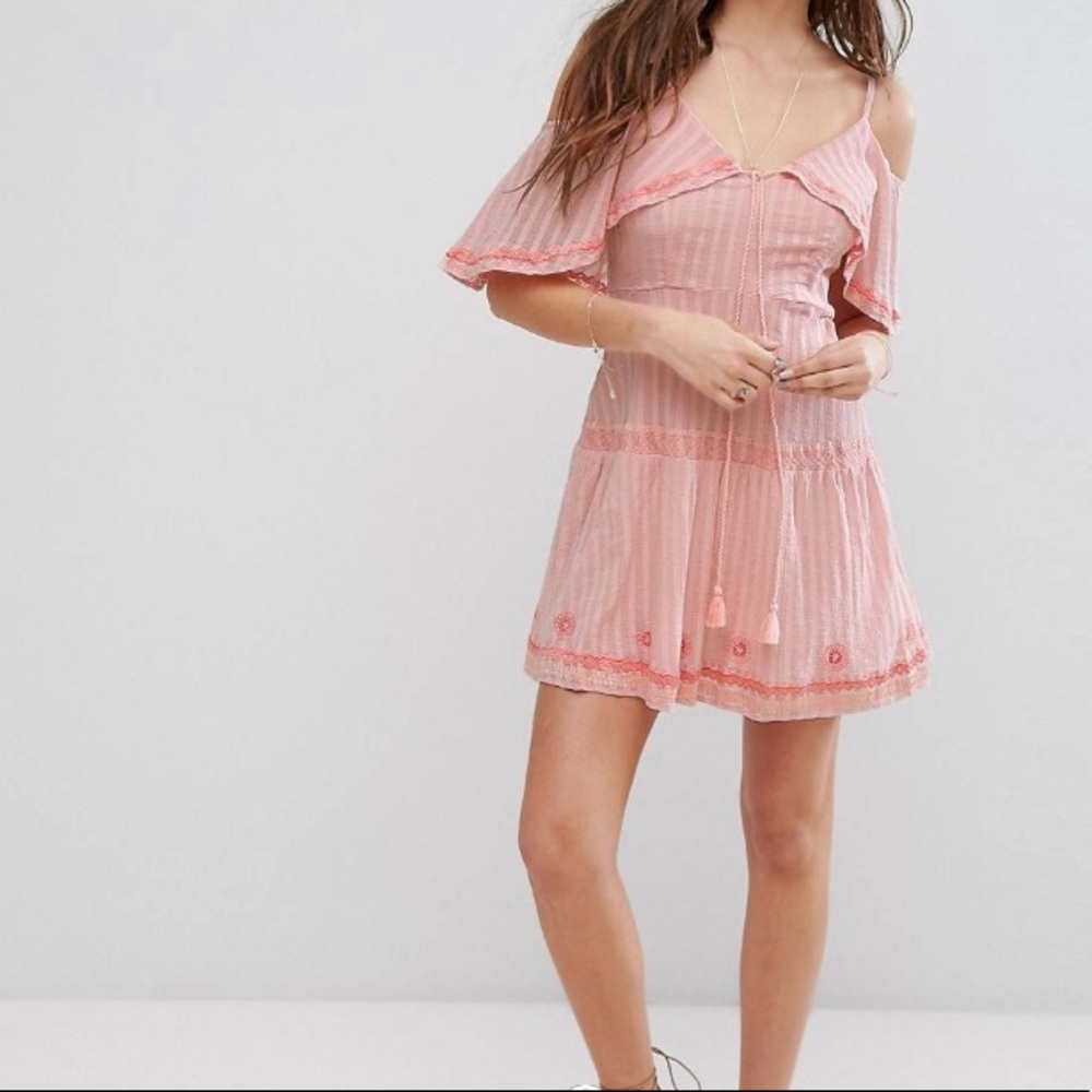 Pink mini dress